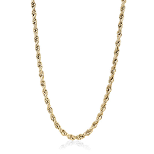 Italgem Steel Gold-Ip S.Steel 3Mm-20'' Rope Necklace