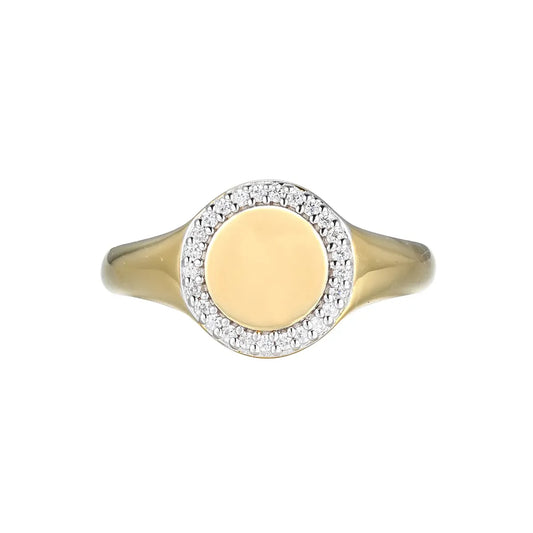 M By Monte Luna Sterling SIlver Gold Plated Rhodium Plated Ring & Diamond