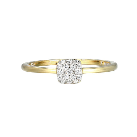 M By Monte Luna Sterling SIlver Gold Plated Rhodium Plated Ring Diamond