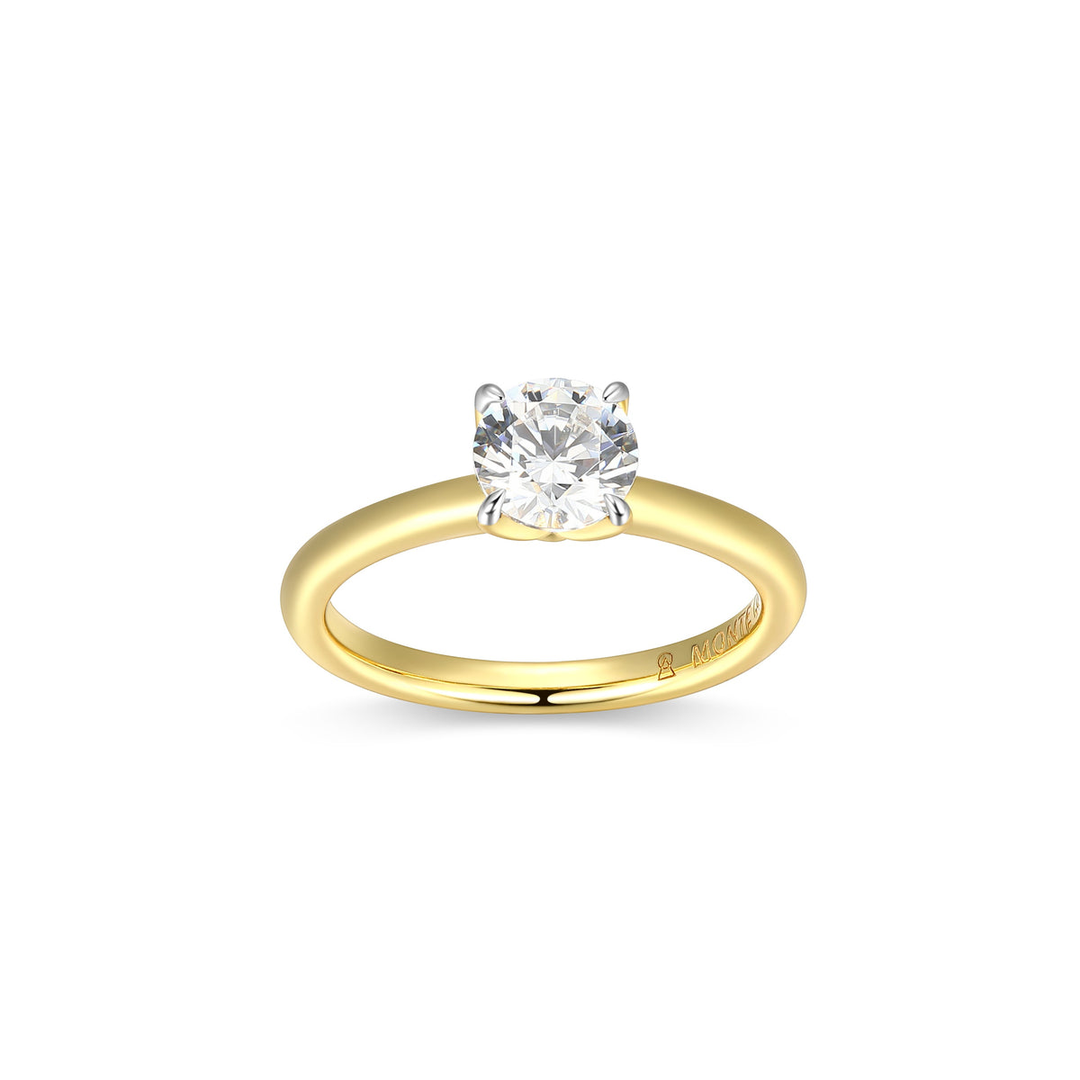 14K YELLOW GOLD AND RHODIUM PLATED STERLING SILVER RING 1.0000CTW LAB GROWN DIAMOND-1-1CT(F/C G-H/SI) #6