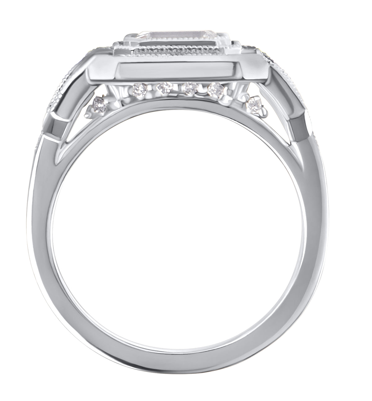 Art Deco Sapphire & Diamond Custom Ring, Designed by Tammy Rosen for The Jewelry Gallery