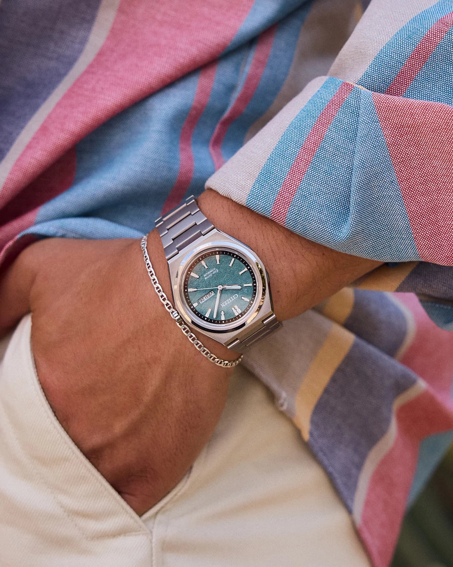 Citizen Zenshin Super Titanium Green Dial Day-Date Watch