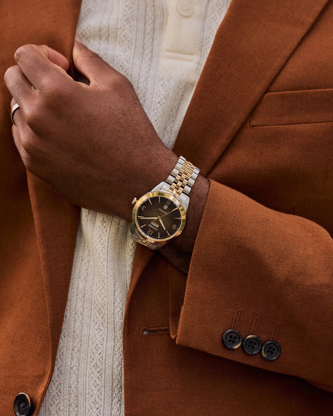 Citizen Rolan Brown Gradient Two-Tone Watch