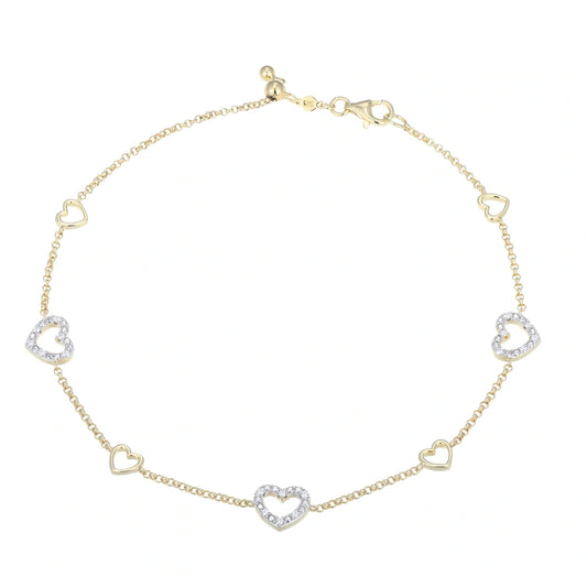 Bezel Lab-Created Diamond Yellow Gold And Rhodium Plated Earrings