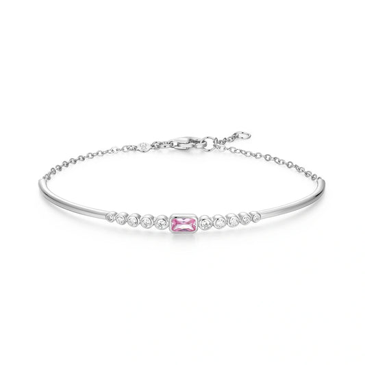 Essentials Lab-Created Diamond Rhodium Plated Necklace
