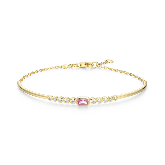 Essentials Lab-Created Diamond Yellow Gold And Rhodium Plated Necklace