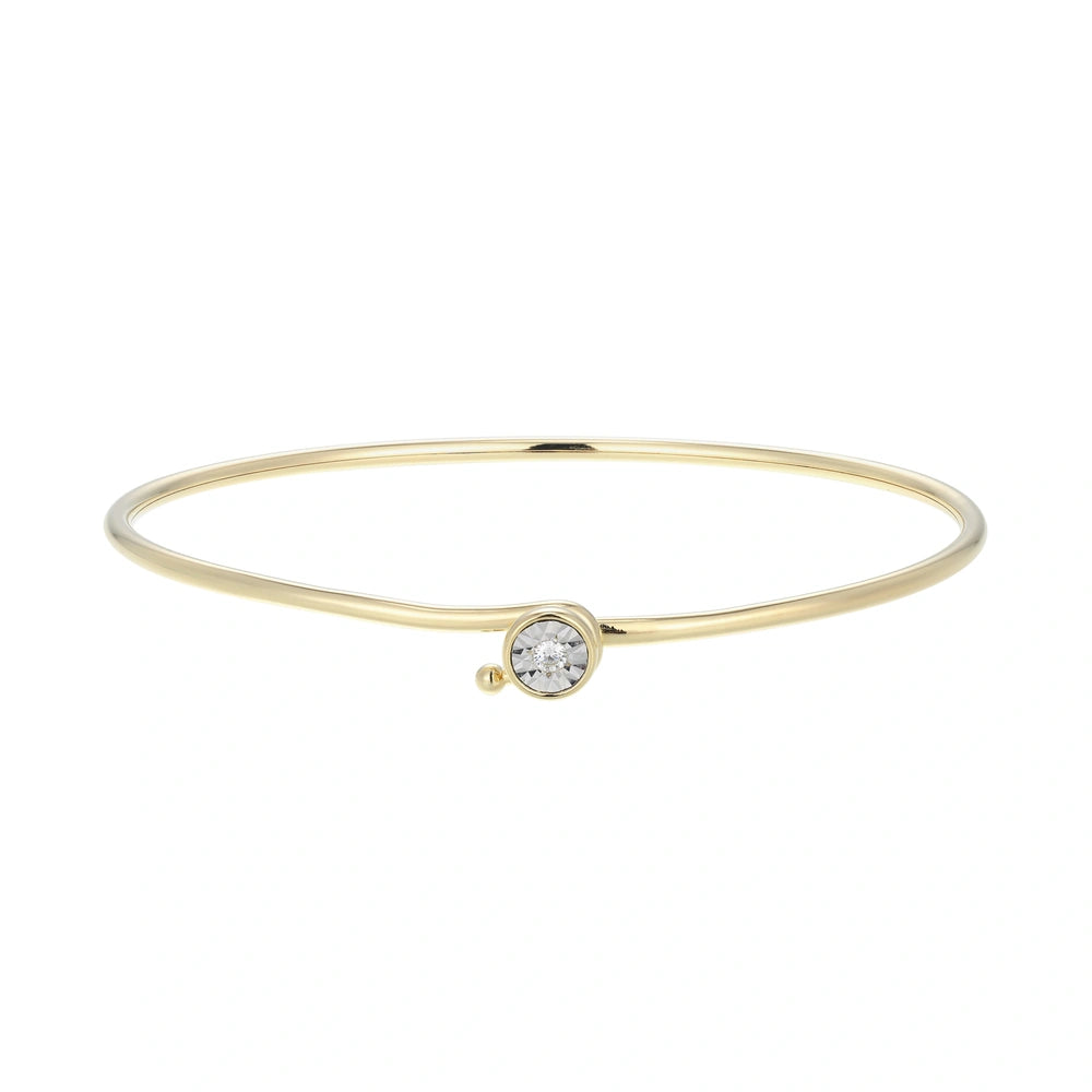Essentials Lab-Created Diamond Yellow Gold And Rhodium Plated Pendant