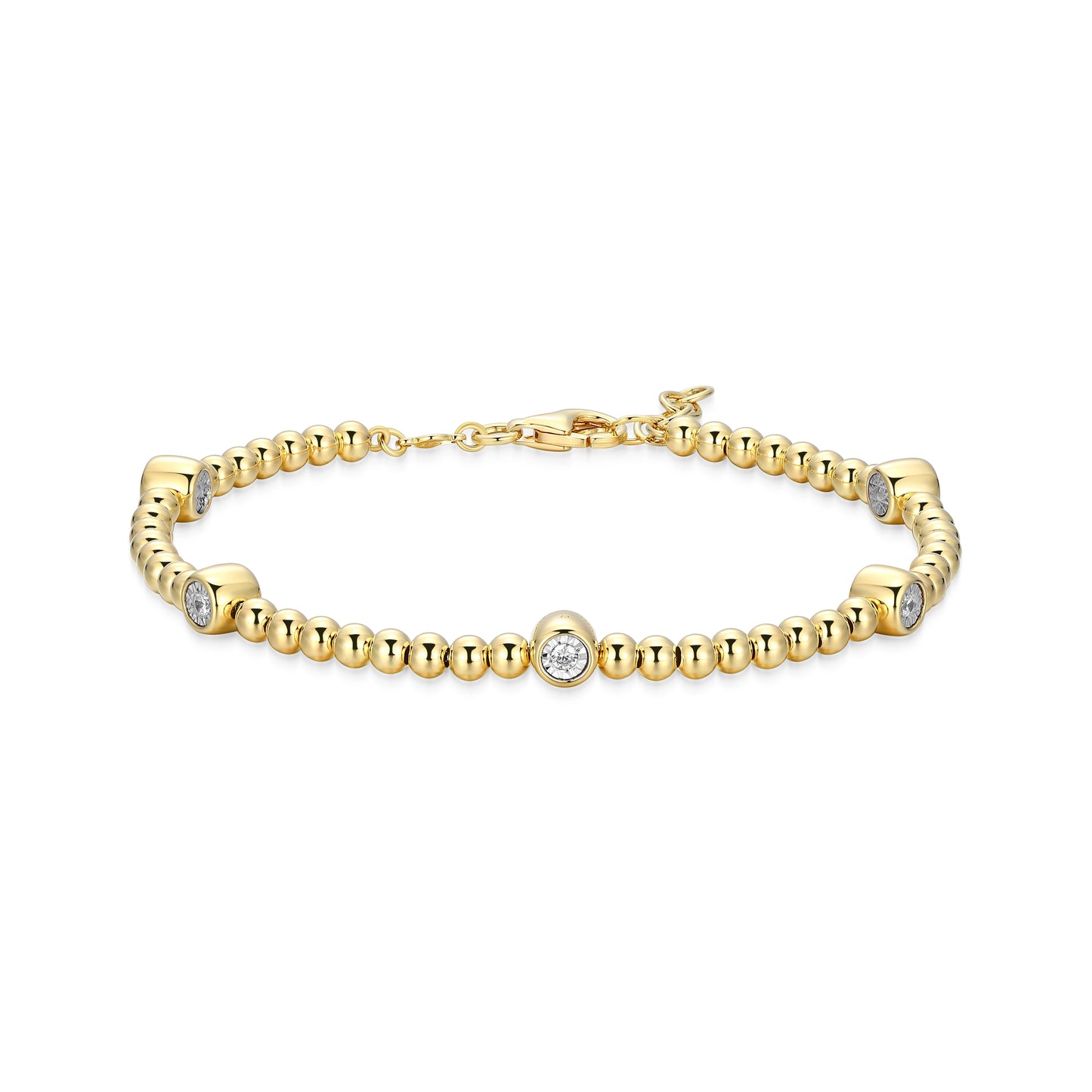 Gwp Lab-Created Diamond Yellow Gold And Rhodium Plated Necklace