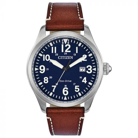 CITIZEN Eco-Drive Quartz Garrison Mens Watch Stainless Steel