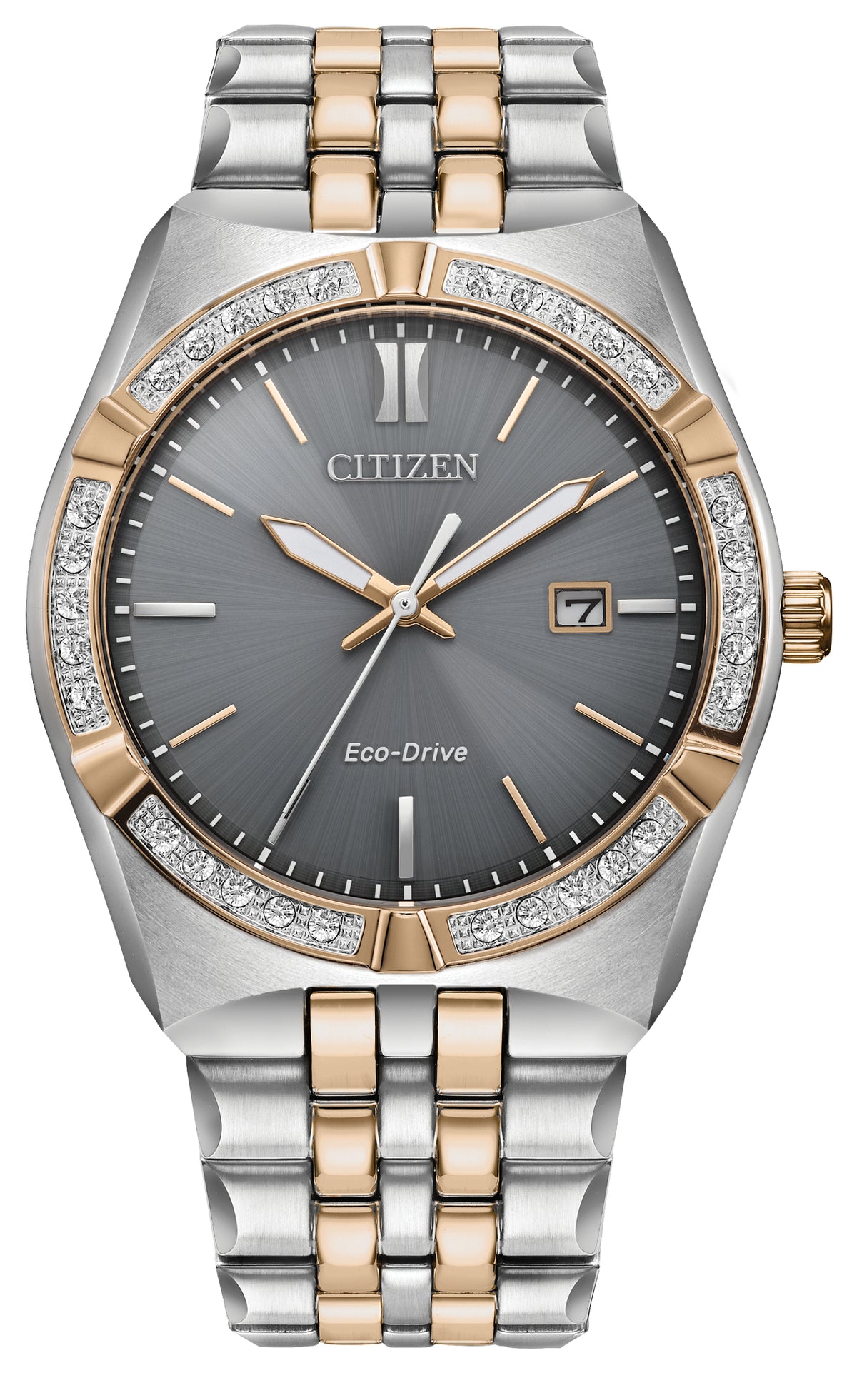Citizen Corso Diamond Gray Dial Two-Tone Watch