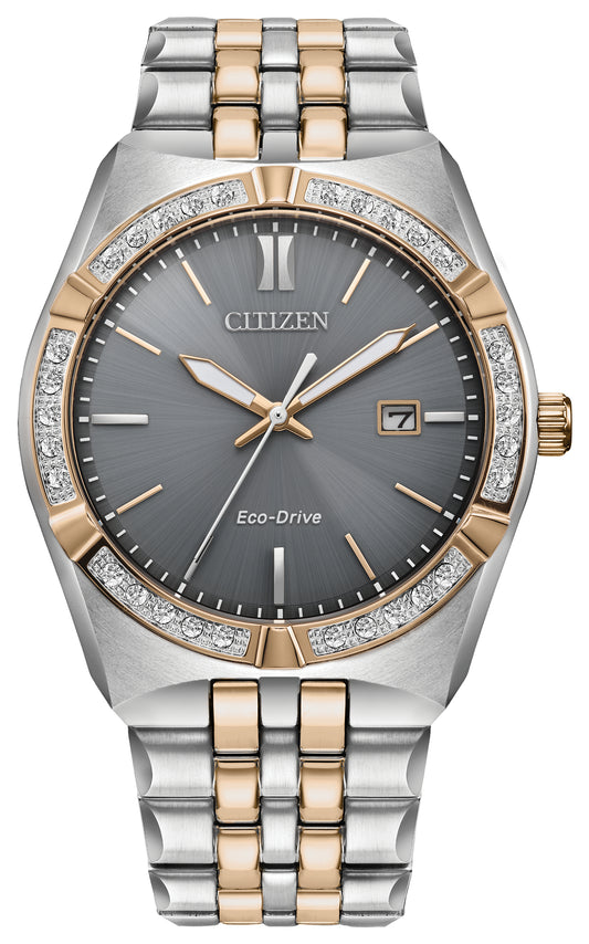 Citizen Corso Diamond Gray Dial Two-Tone Watch