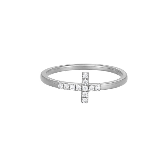 Bezel Lab-Created Diamond Yellow Gold And Rhodium Plated Ring