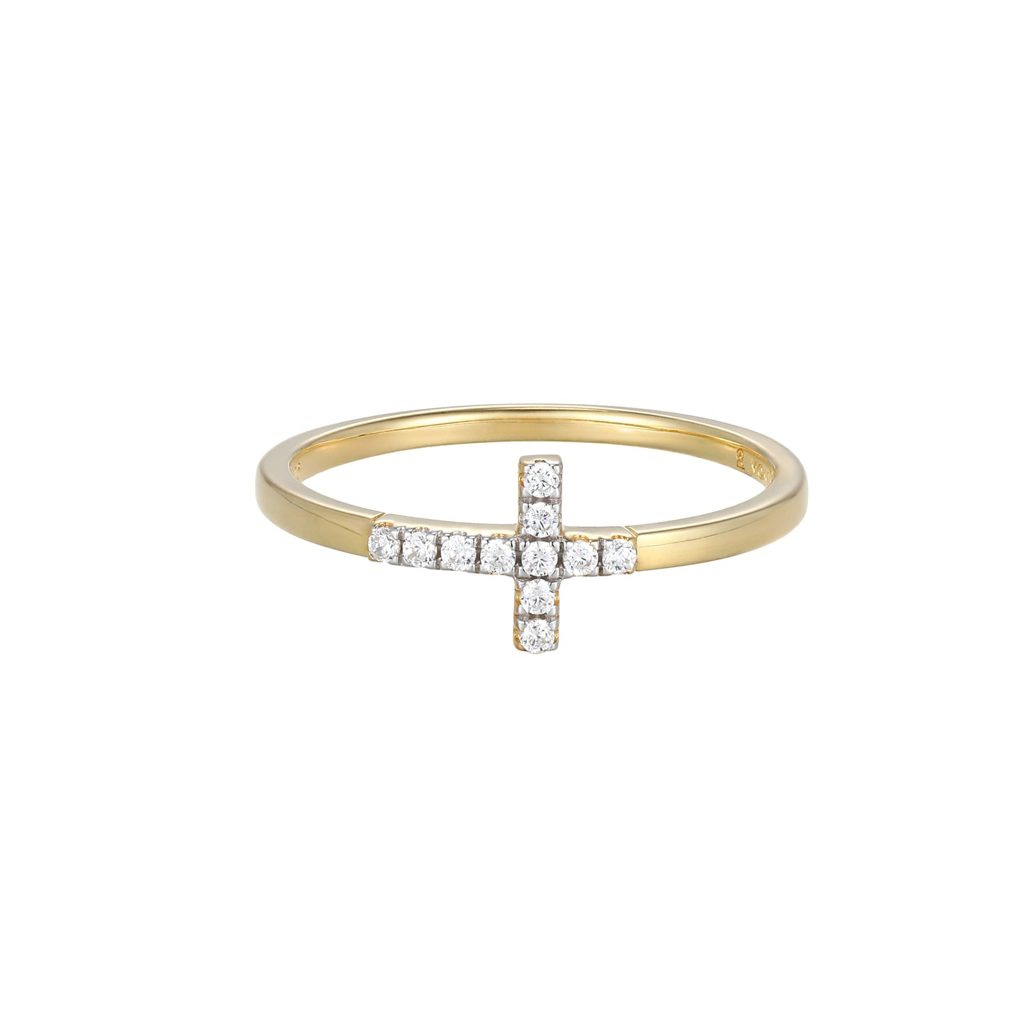 Rondelle Lab-Created Diamond Rhodium Plated Ring