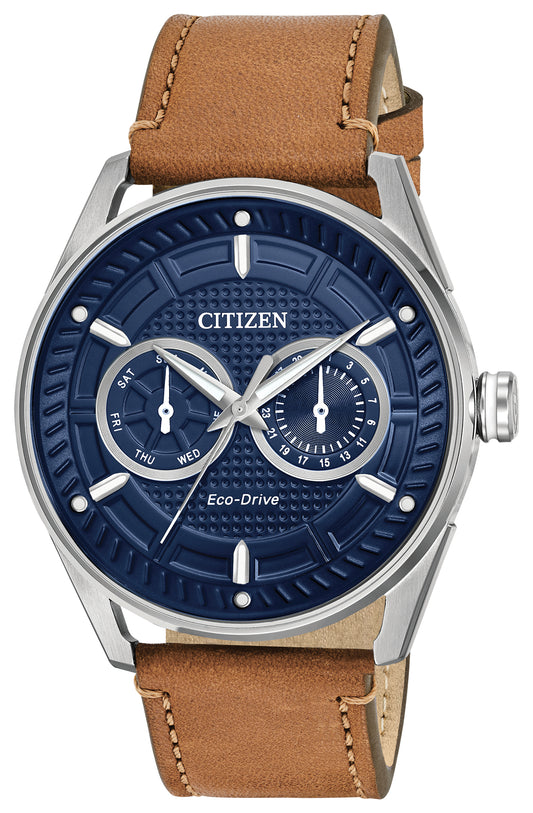 Citizen Eco-Drive Mens Leather Strap Watch Bu4020-01L