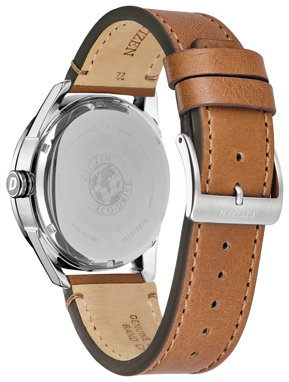 Citizen Eco-Drive Mens Leather Strap Watch Bu4020-01L
