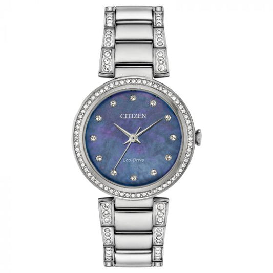 CITIZEN Eco-Drive Quartz Crystal Ladies Watch Stainless Steel