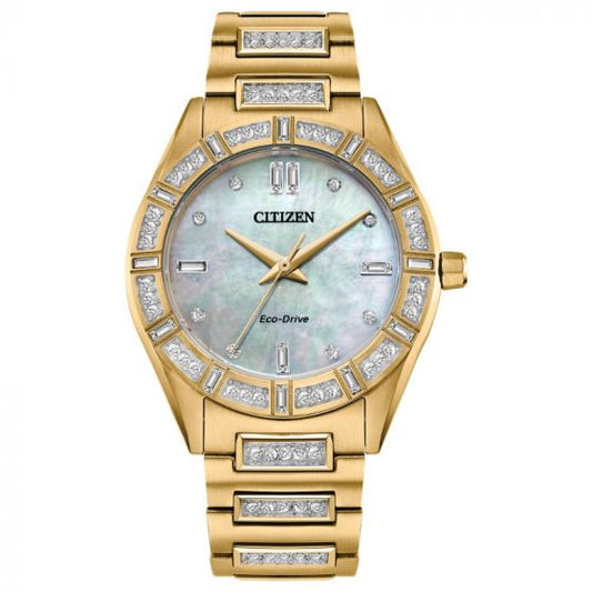 CITIZEN Eco-Drive Quartz Crystal Ladies Watch Stainless Steel