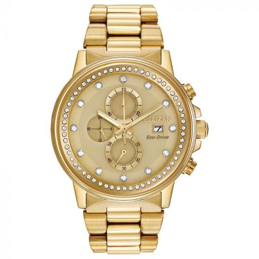 CITIZEN Eco-Drive Dress/Classic Crystal Mens Watch Stainless Steel