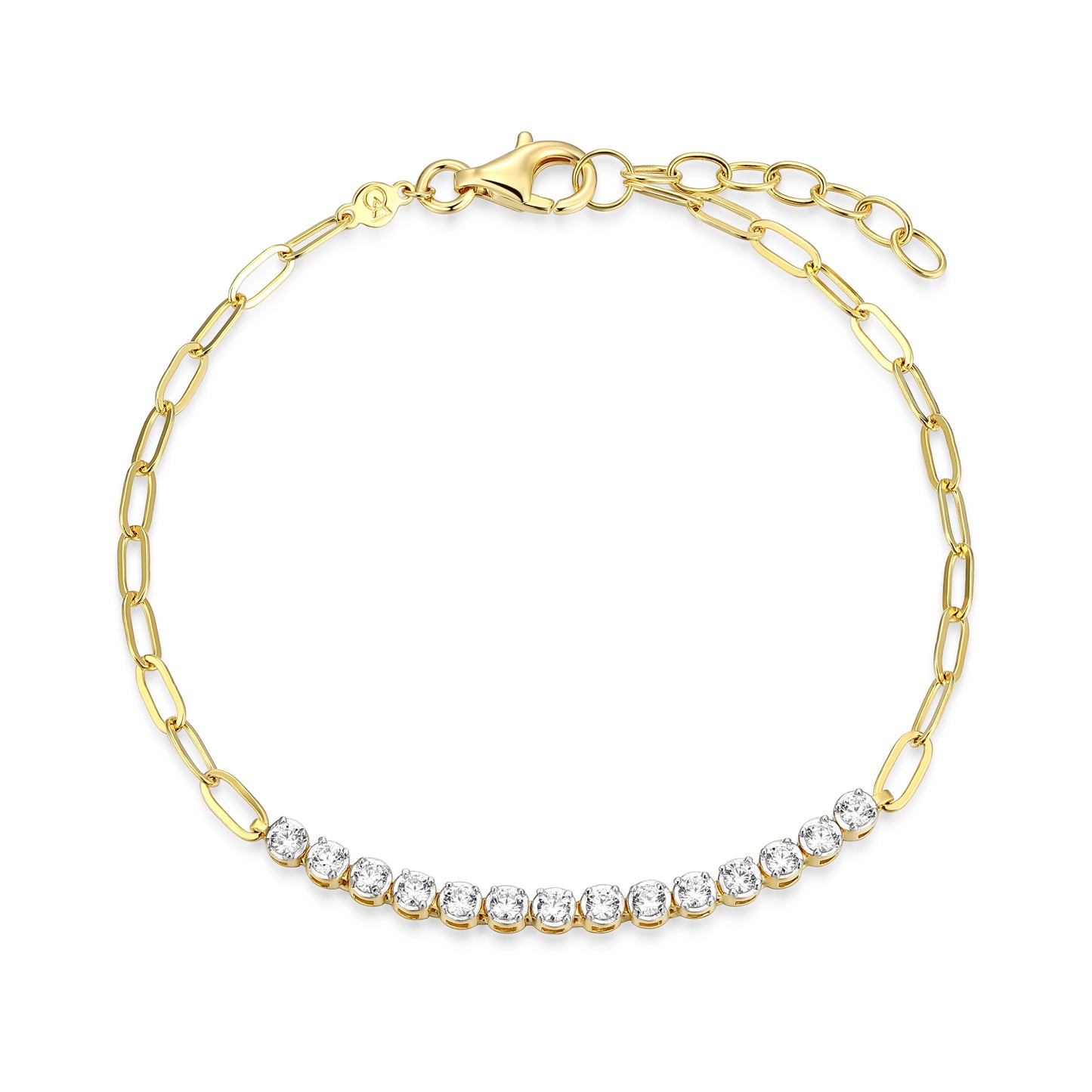 Bar Lab-Created Diamond Yellow Gold Plated Necklace Created Sapphire Emerald 5X3Mm