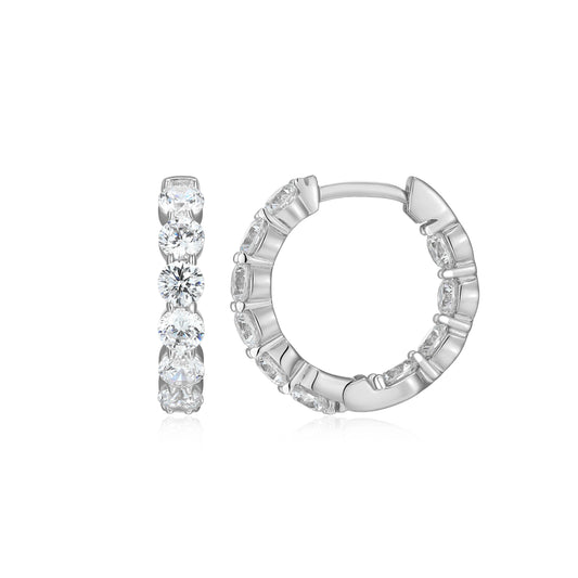 Id Lab-Created Diamond Rhodium Plated Necklace