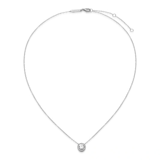 Rondelle Lab-Created Diamond Rhodium Plated Ring