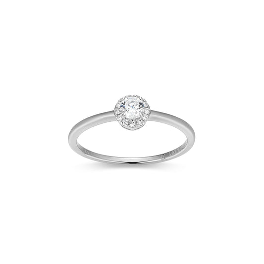 Bezel Lab-Created Diamond Rhodium Plated Necklace