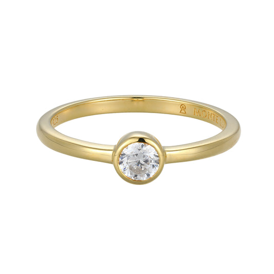 Bezel Lab-Created Diamond Yellow Gold And Rhodium Plated Earrings