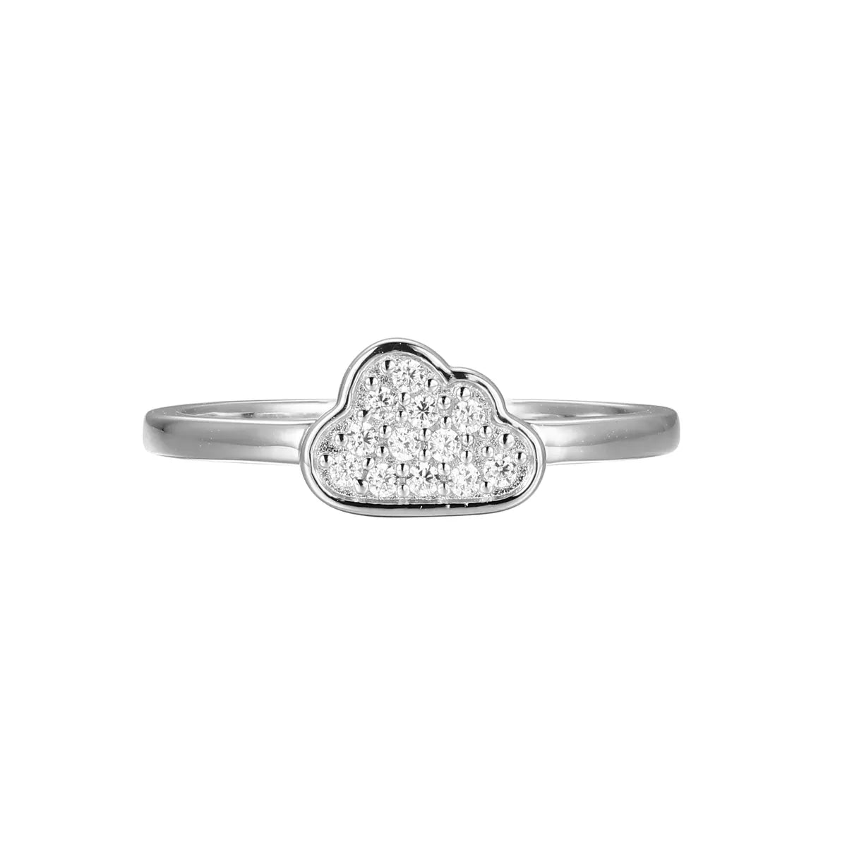 M By Monte Luna Sterling SIlver Rhodium Plated Ring Diamond