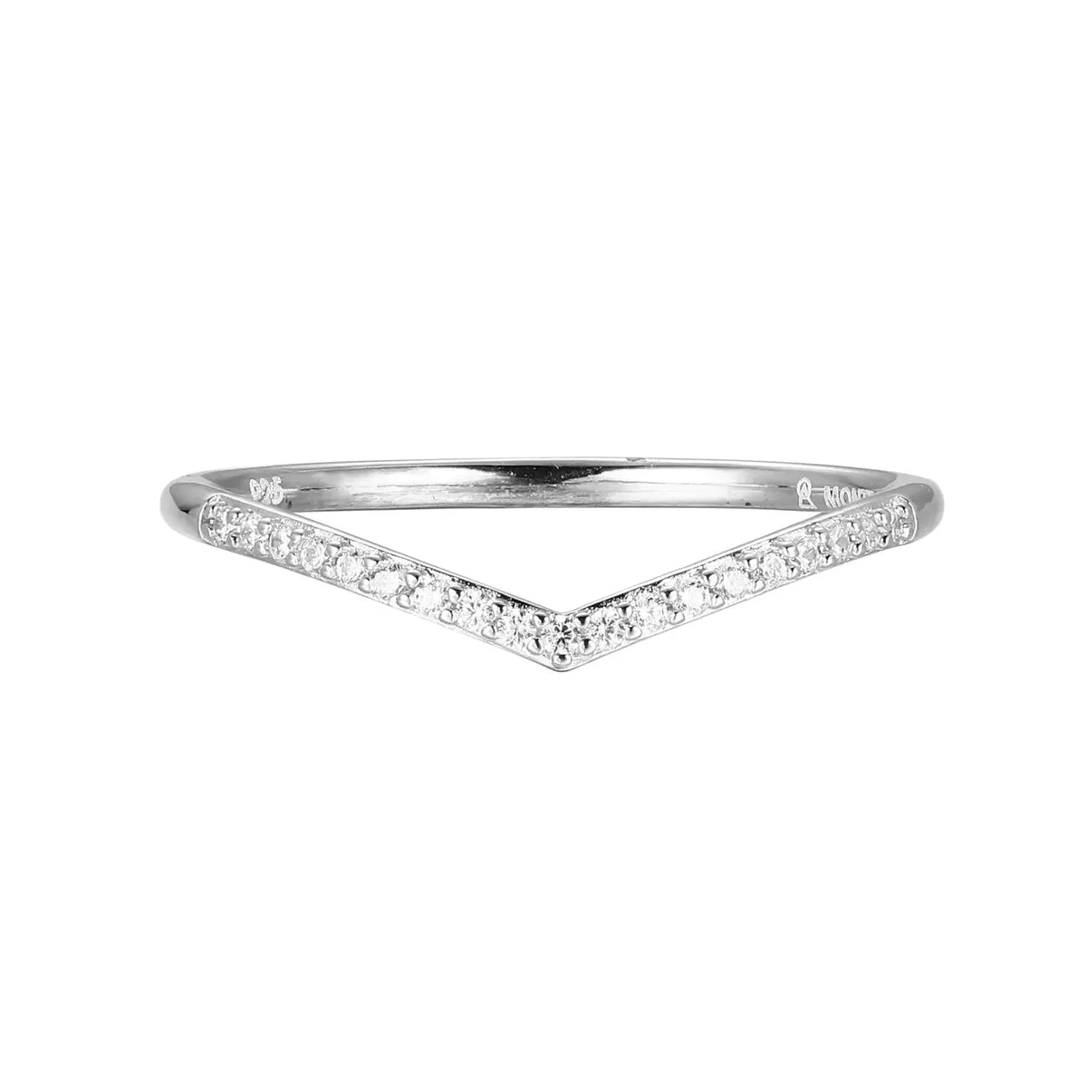 M By Monte Luna Sterling SIlver Rhodium Plated Ring Diamond