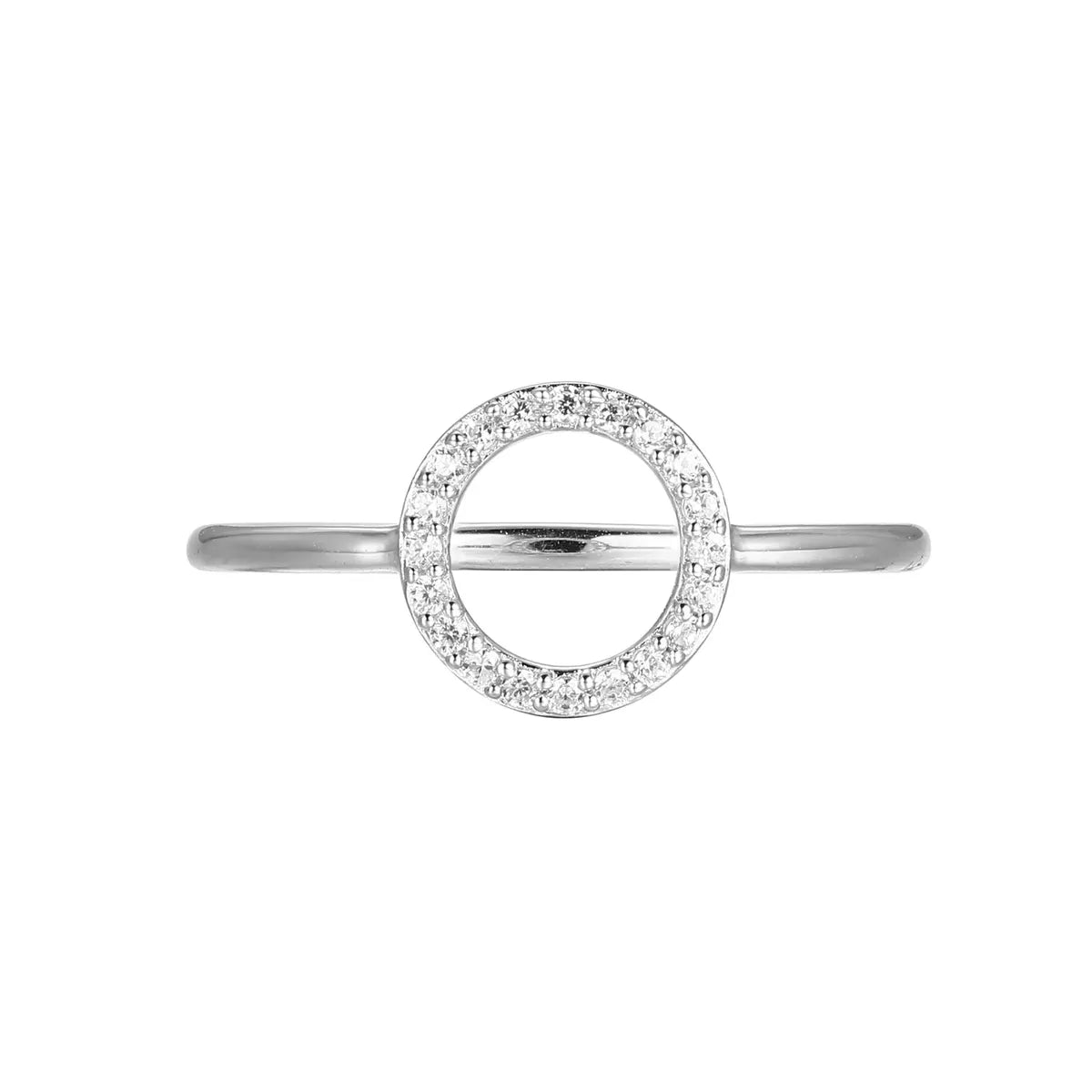 M By Monte Luna Sterling SIlver Rhodium Plated Ring Diamond