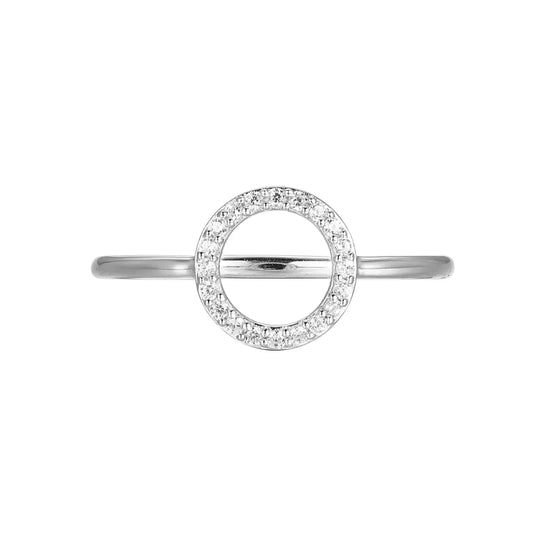 M By Monte Luna Sterling SIlver Rhodium Plated Ring Diamond