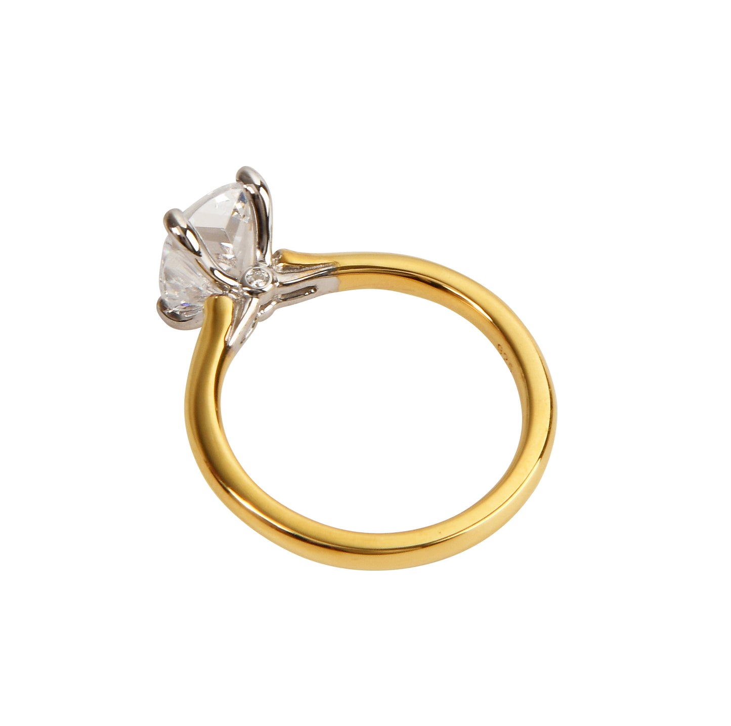 Elongated Cushion Solitaire Engagement Ring