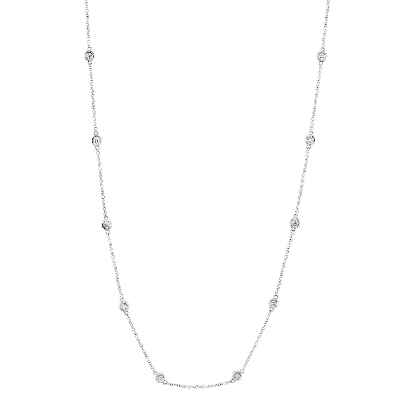 0.28CT 14K W/G 18" DIAMONDS BY THE YARD CHAIN