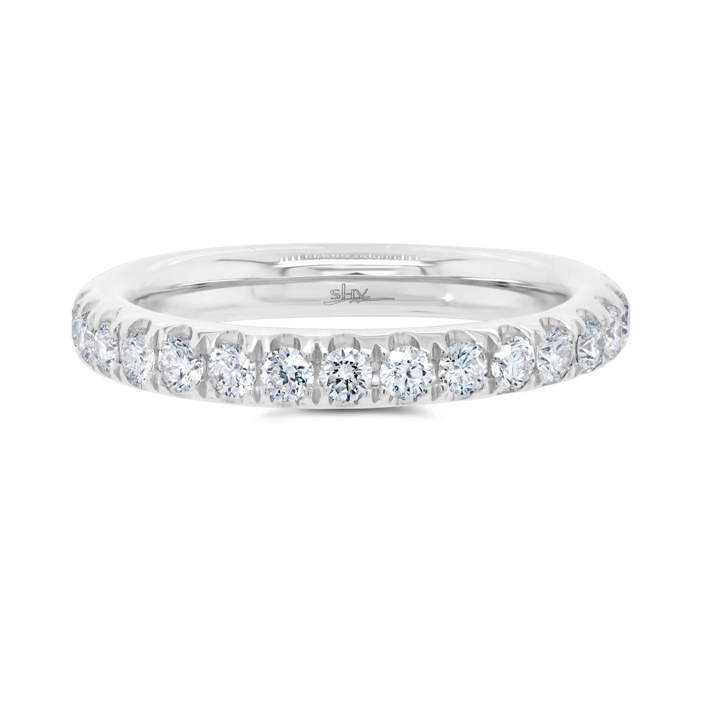 1.07CT 14K W/G DIAMOND ETERNITY BAND SZ 5