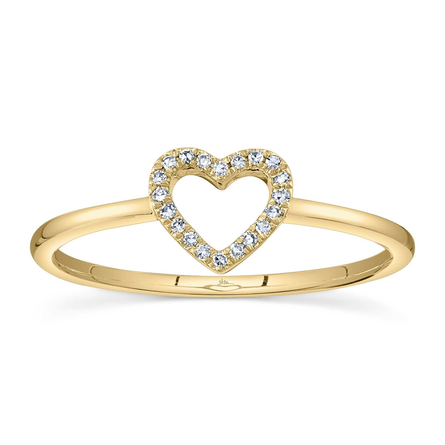 0.04CT 14K Y/G DIAMOND HEART RING