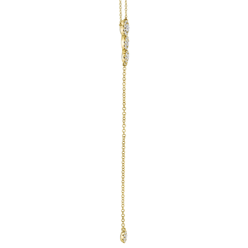 0.29CT 14K Y/G DIAMOND LARIAT NECKLACE