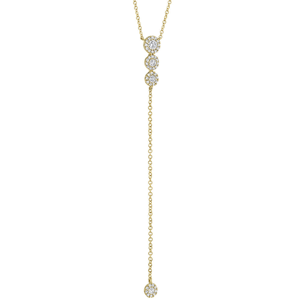 0.29CT 14K Y/G DIAMOND LARIAT NECKLACE