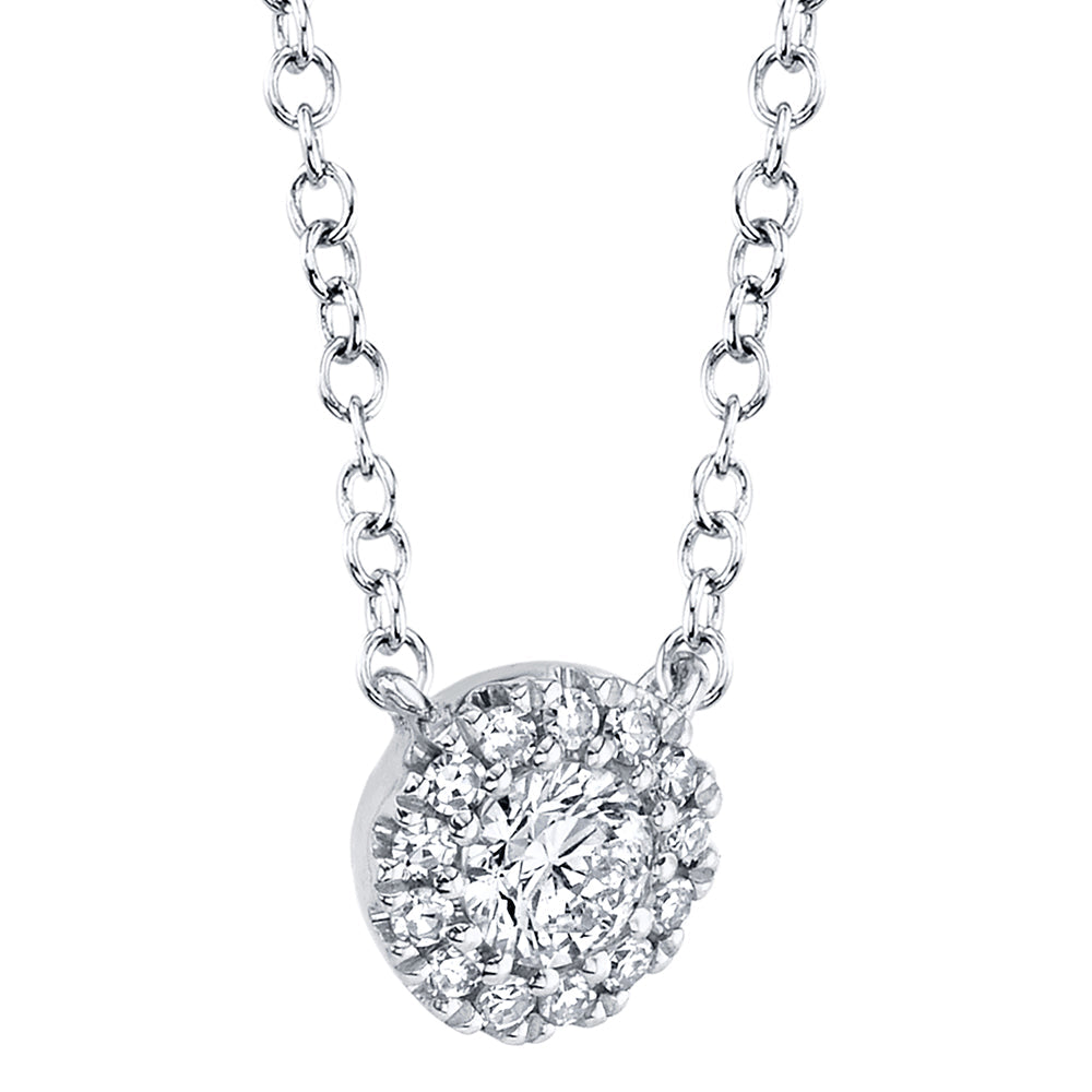 0.14CT 14K W/G DIAMOND NECKLACE