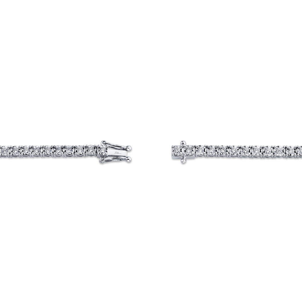 1.00CT 14K W/G DIAMOND TENNIS BRACELET