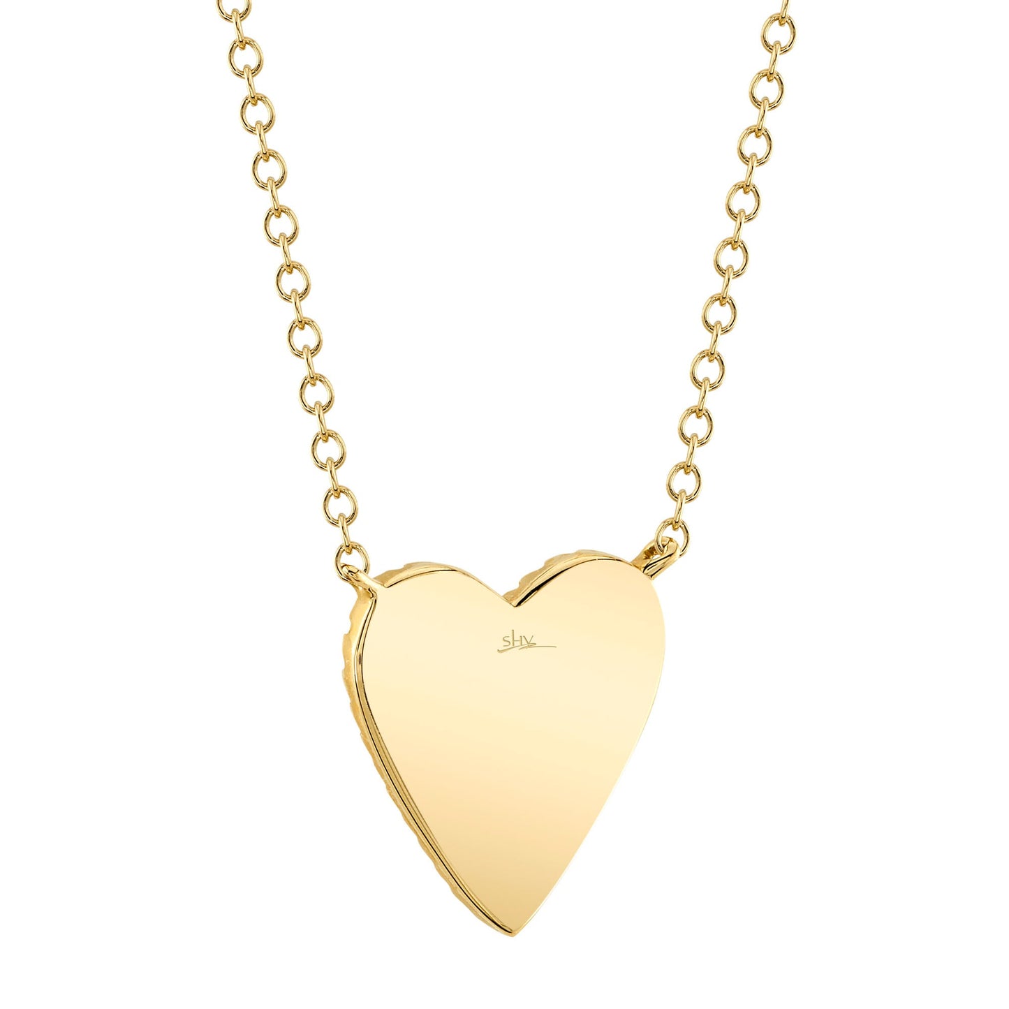 0.09CT 14K Y/G DIAMOND HEART NECKLACE