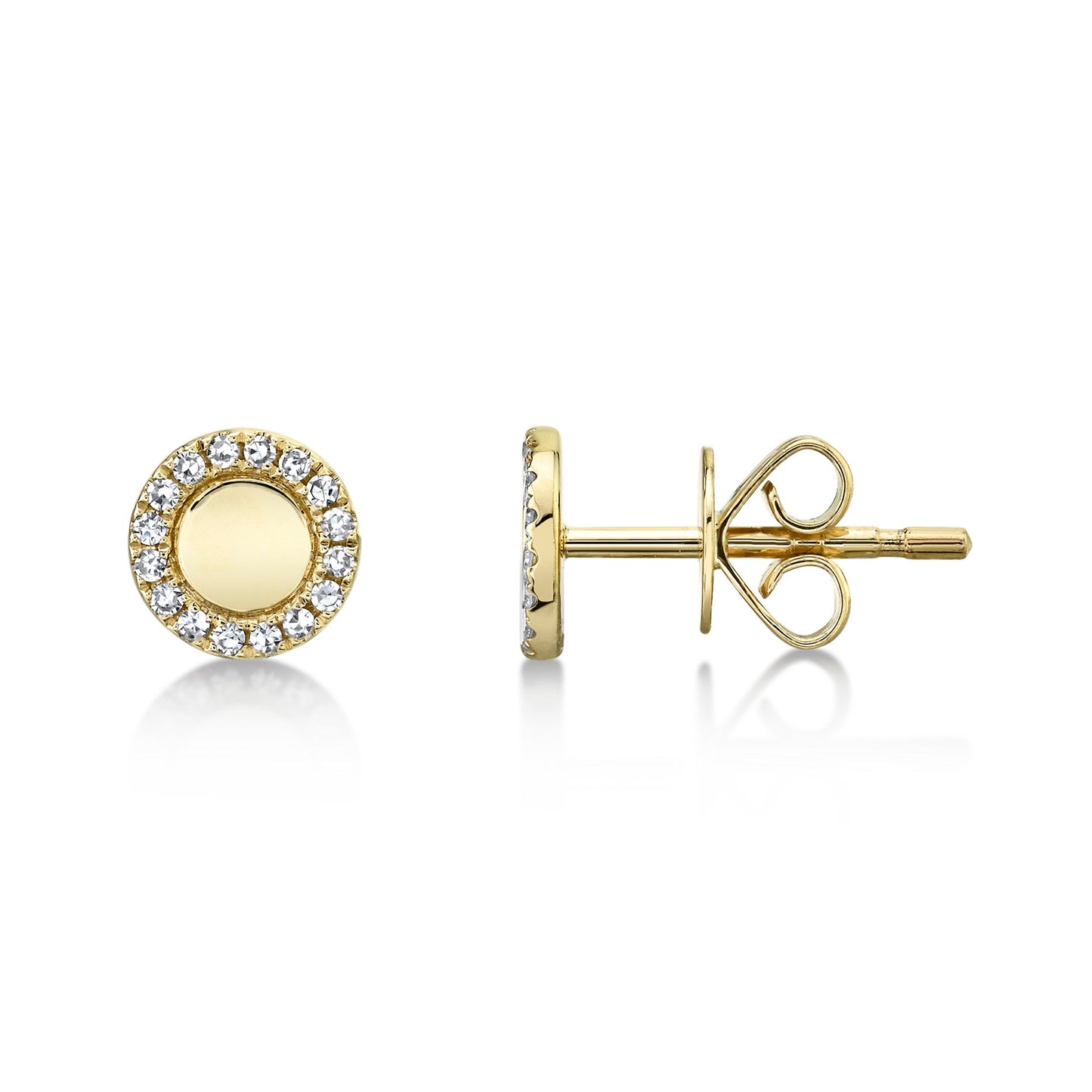 0.10CT 14K Y/G DIAMOND STUD EARRING