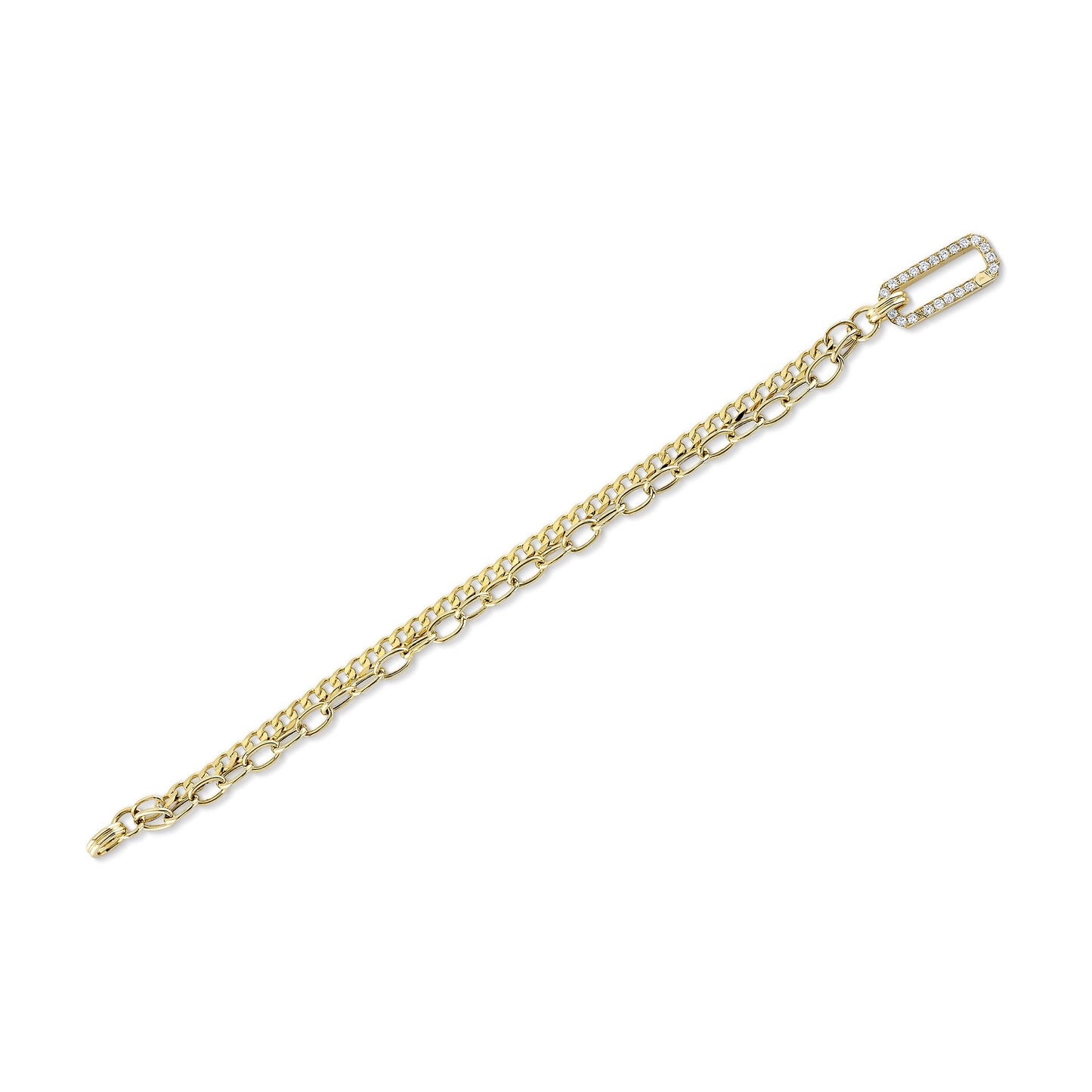 0.41CT 14K Y/G DIAMOND LINK BRACELET