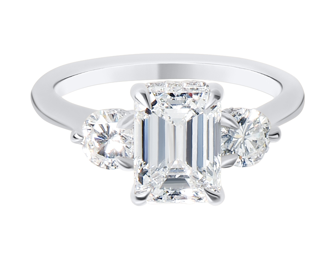 Contemporary 3 Stone Ring