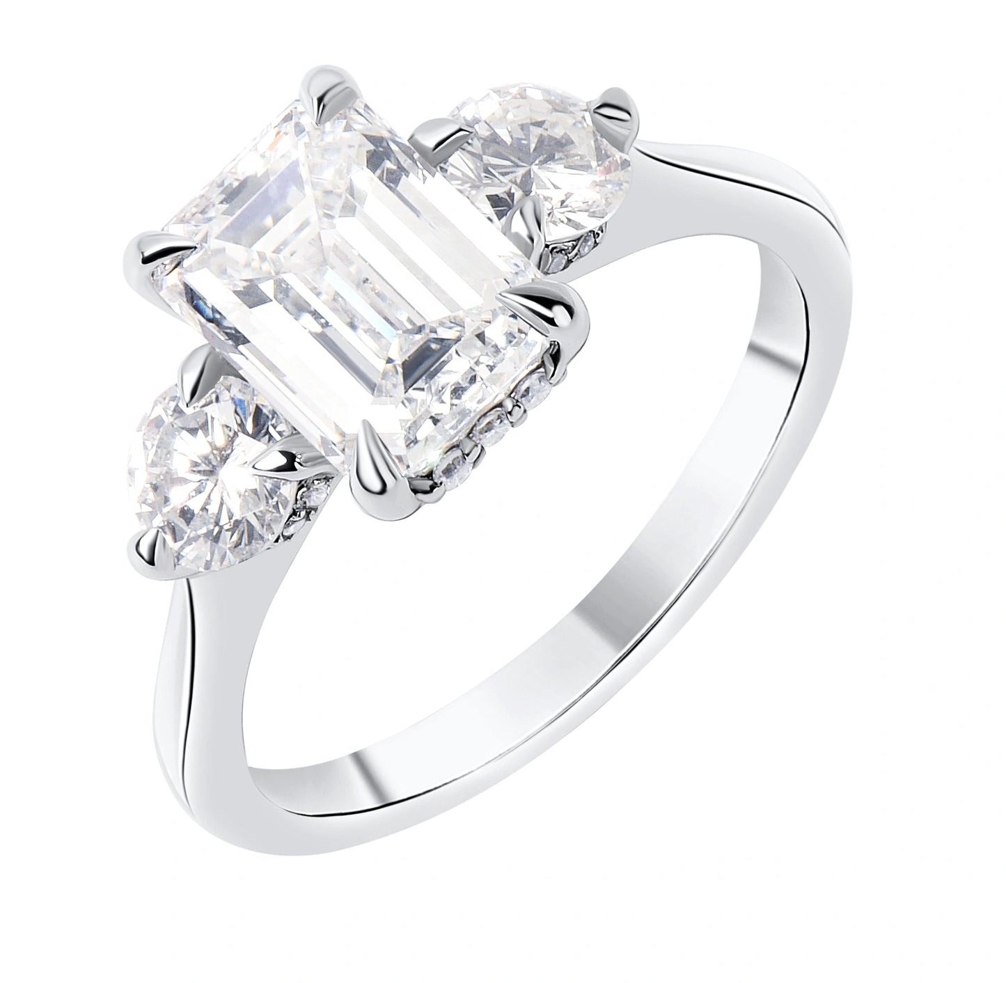 Contemporary 3 Stone Ring