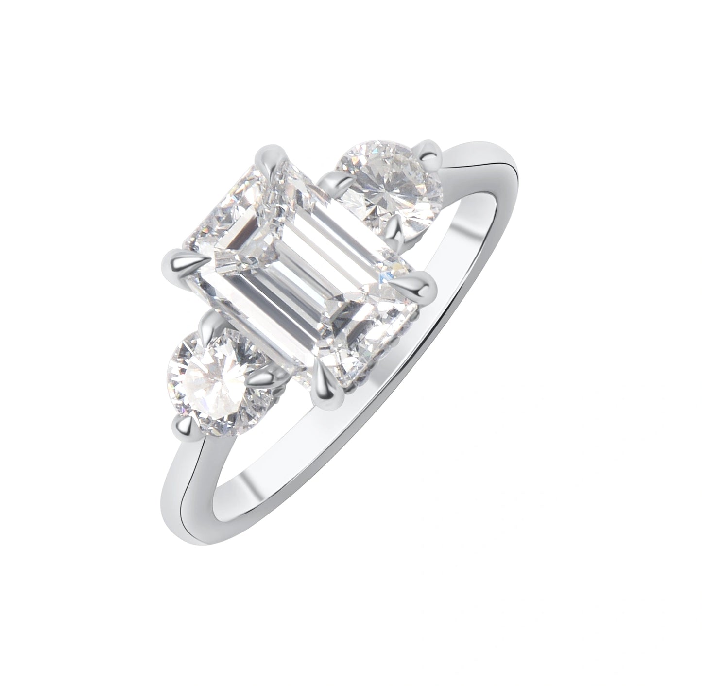 Contemporary 3 Stone Ring