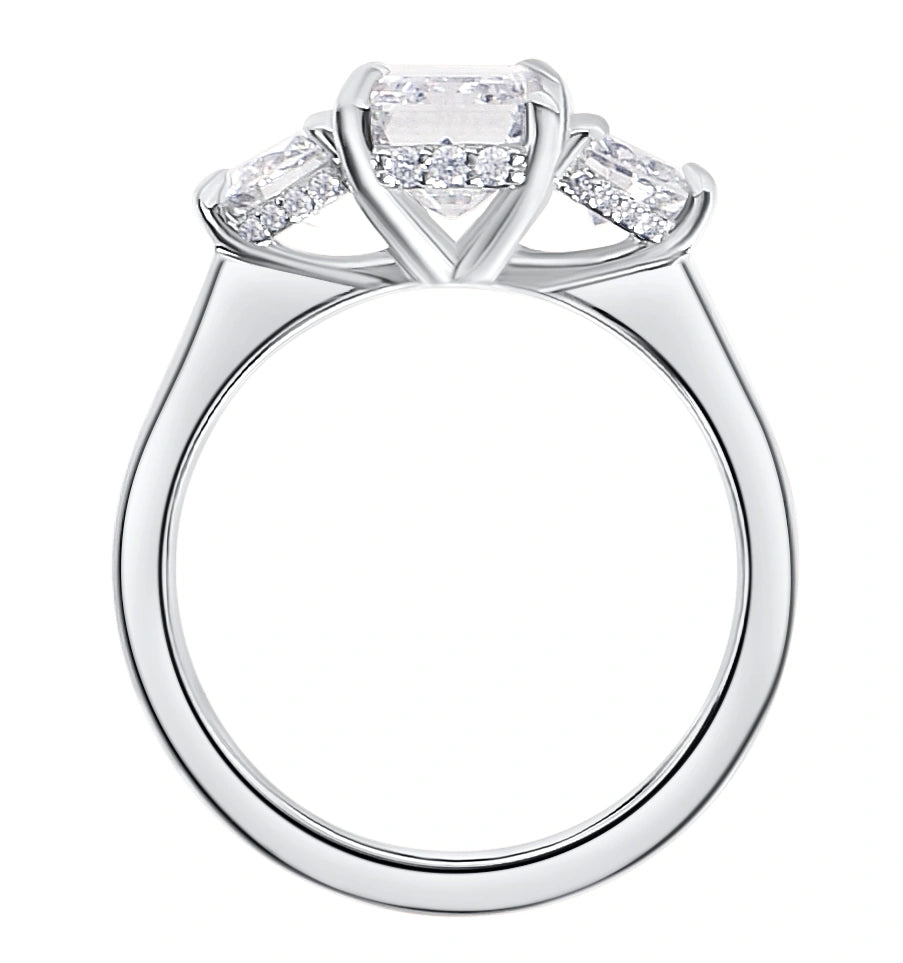 Contemporary 3 Stone Ring