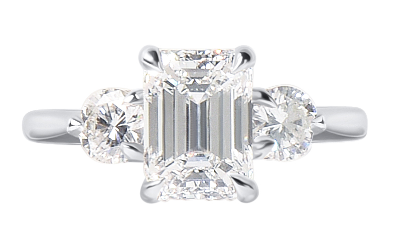 Contemporary 3 Stone Ring