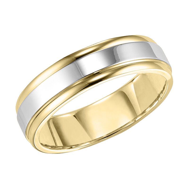 Frederick Goldman Sleek yet handsome, this Comfort Fit wedding band is eye-catching with its bright polished finish and round edges