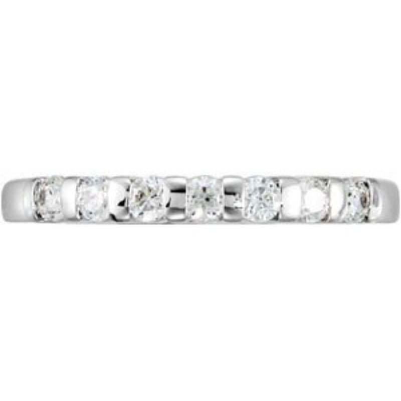 14K White 1/5 CTW Natural Diamond Anniversary Ring
