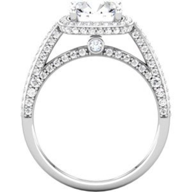 10K White 5.2 mm Round 1 CTW Diamond Engagement Ring